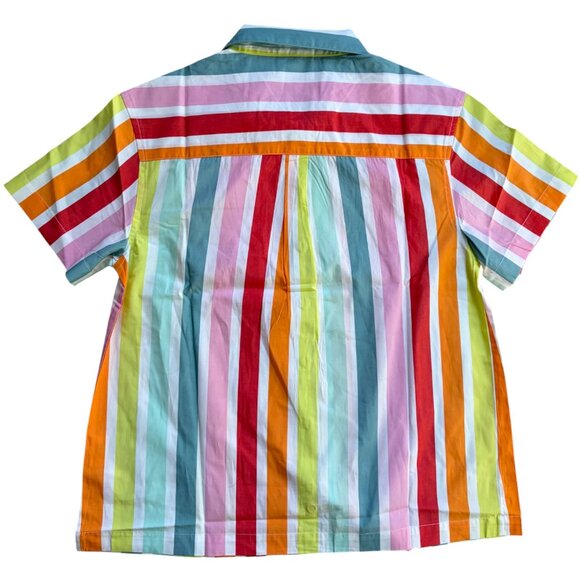 LAKE x Atlantic-Pacific Sadie Shorts Pajama Set Rainbow Stripe Size SMALL - Picture 5 of 10